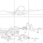 Line drawing with grid