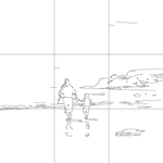 Line drawing with grid