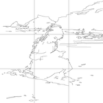 Line drawing with grid