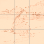 Sepia sketch with grid