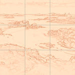 Sepia sketch with grid