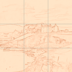 Sepia sketch with grid