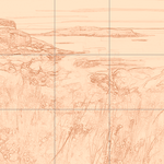 Sepia sketch with grid