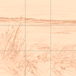 Sepia sketch with grid