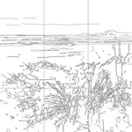 Line drawing with grid