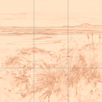 Sepia sketch with grid