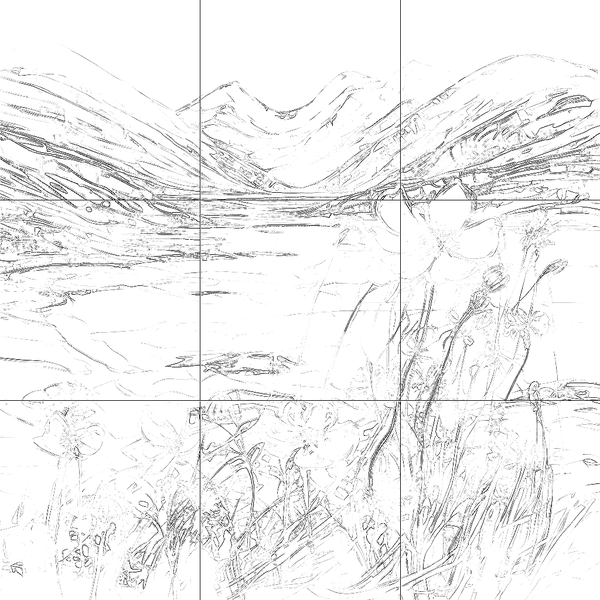 Sketch with grid