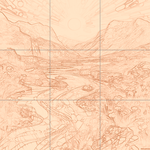 Sepia sketch with grid