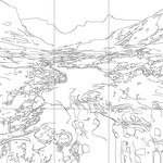 Line drawing with grid