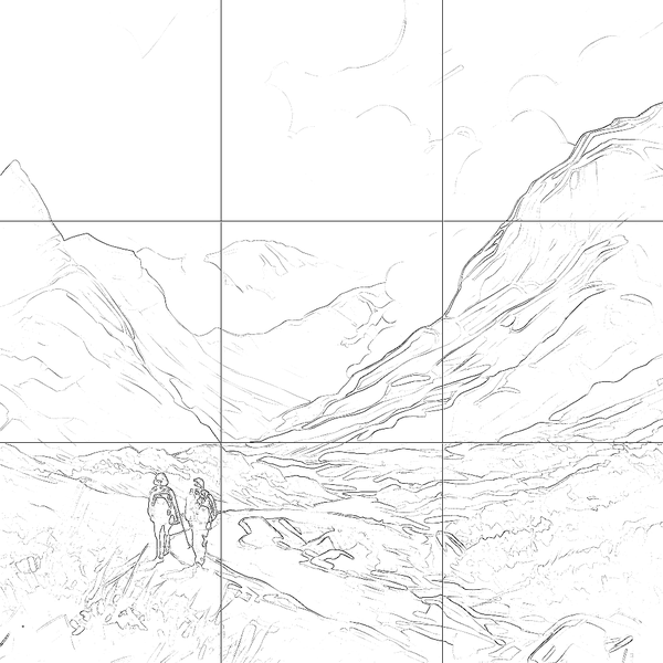 Sketch with grid