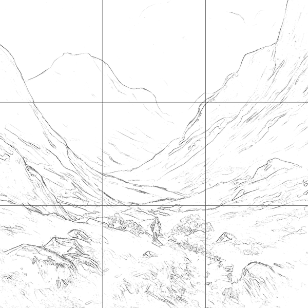 Sketch with grid