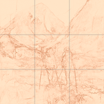 Sepia sketch with grid