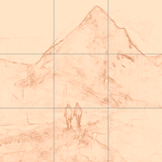 Sepia sketch with grid