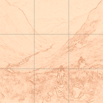 Sepia sketch with grid