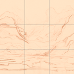 Sepia sketch with grid