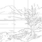 Line drawing with grid