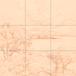 Sepia sketch with grid