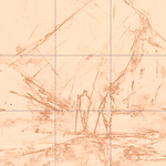 Sepia sketch with grid