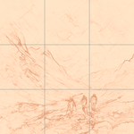 Sepia sketch with grid