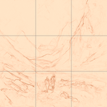 Sepia sketch with grid