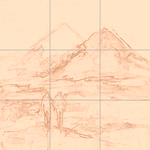 Sepia sketch with grid