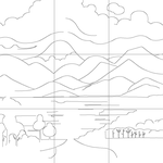 Line drawing with grid