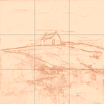 Sepia sketch with grid