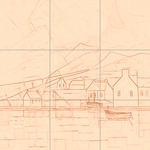 Sepia sketch with grid