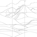 Line drawing with grid