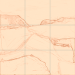 Sepia sketch with grid