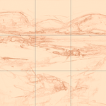 Sepia sketch with grid