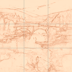 Sepia sketch with grid