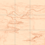 Sepia sketch with grid