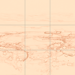 Sepia sketch with grid