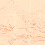 Sepia sketch with grid