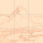 Sepia sketch with grid