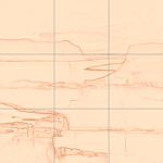 Sepia sketch with grid