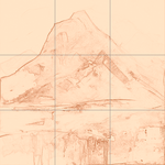 Sepia sketch with grid