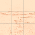 Sepia sketch with grid