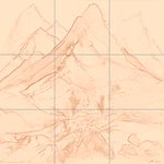 Sepia sketch with grid