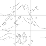 Line drawing with grid