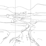 Line drawing with grid