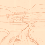 Sepia sketch with grid