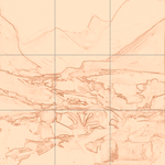 Sepia sketch with grid