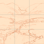 Sepia sketch with grid