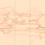 Sepia sketch with grid