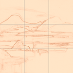 Sepia sketch with grid