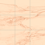 Sepia sketch with grid