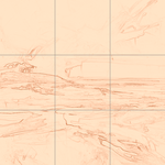 Sepia sketch with grid