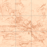 Sepia sketch with grid